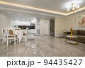 Huge luxurious home studio kitchen with marble floor 94435427