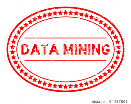 Grunge red data mining word oval rubber seal stamp on white background Grunge red data mining word oval rubber seal stamp on white background 94437861