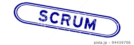 Grunge blue scrum word rubber seal stamp on white background Grunge blue scrum word rubber seal stamp on white background 94439706