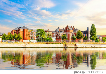 Humboldt University of Berlin and Charite Hospital, river view, Berlin, Germany 94439907