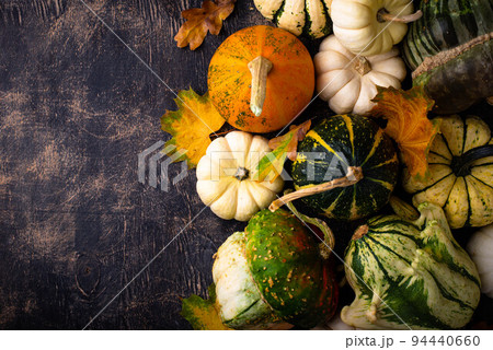 Autumn fall background with pumpkins Autumn fall background with pumpkins 94440660