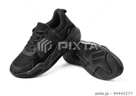 New black sneakers isolated on white background 94442277