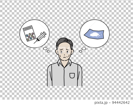 吸毒成癮的中年男子吸毒成癮醫學疾病插圖 94442642