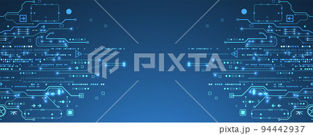 Abstract technology circuit board. Communication concept. 94442937