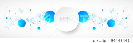 Template for science and technology presentation. Plexus style background. Template for science and technology presentation. Plexus style background. 94443441