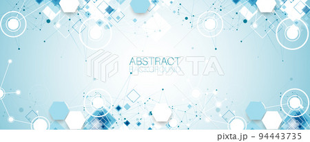 Template for science and technology presentation. Plexus style background. Template for science and technology presentation. Plexus style background. 94443735