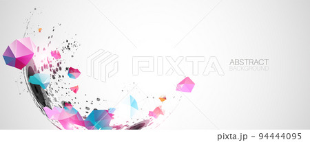 Abstract background  made with half spheres and plexus effect. 94444095