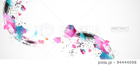 Abstract background  made with half spheres and plexus effect. 94444098
