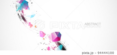 Abstract background  made with half spheres and plexus effect. 94444100