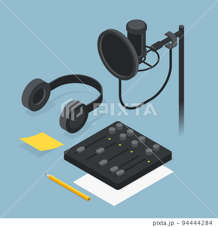 Voice Recording Isometric Illustration Voice Recording Isometric Illustration 94444284