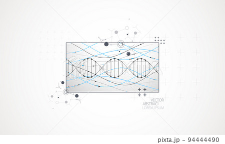 Art science template, wallpaper or banner with a DNA molecules. Art science template, wallpaper or banner with a DNA molecules. 94444490