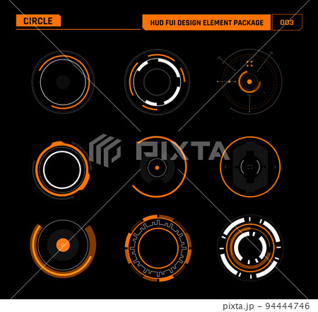 HUD FUI Design element circle 003 HUD FUI Design element circle 003 94444746