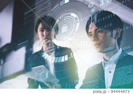 サイバー空間のネットワークイメージ サイバー空間のネットワークイメージ 94444973