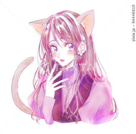 anime girl with cat ears and tail tumblr