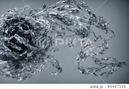 Modern abstract motion background. Fantasy shapes. 3D 94447155