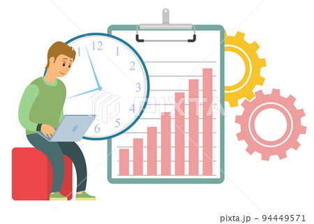 Developer with Laptop Coder with Computer Deadline 94449571