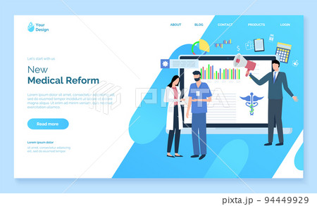Doctor and Document, News Of Medical Reform Vector 94449929