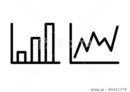 棒グラフと折れ線グラフのアイコン 棒グラフと折れ線グラフのアイコン 94451779