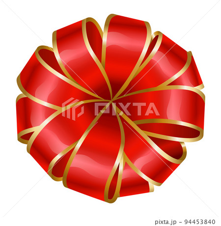 Ribbon Bow in Form of Circle Decoration of Gift 94453840