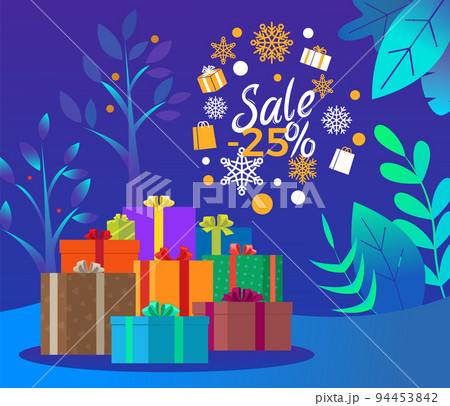 Christmas Sale 25 Percent Off Xmas Holidays Poster 94453842