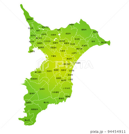 千葉県と市町村地図