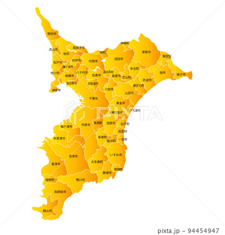 千葉県と市町村地図