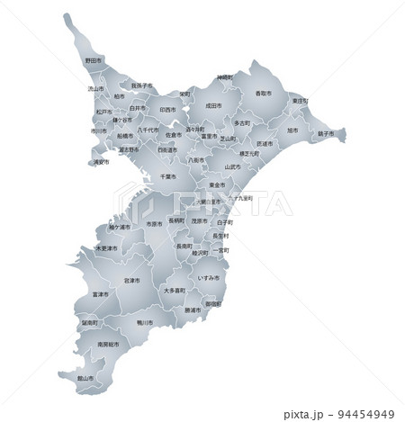 千葉県と市町村地図
