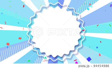 空白のフレームと回転する背景　紙吹雪有り  94454986