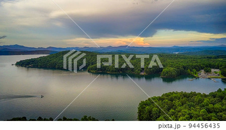 beautiful scenic views at lake jocassee south carolina 94456435