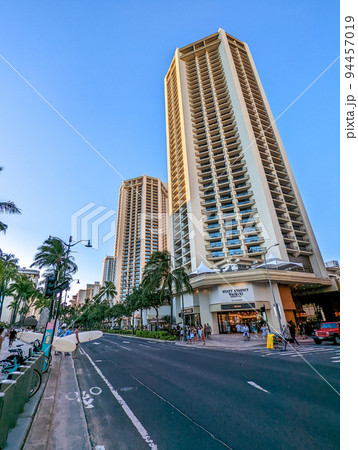 Ocean Water, Waikiki Beach, and Hotel Towers 94457019