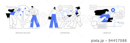 Business efficiency abstract concept vector illustrations. 94457088