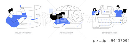 Project planning abstract concept vector illustrations. 94457094
