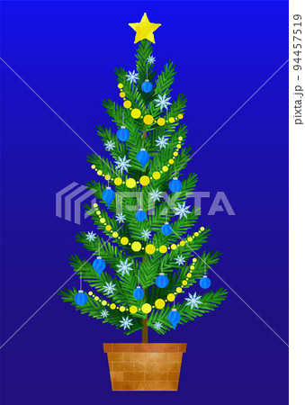 クリスマスツリー モミの木 ブルー系 94457519