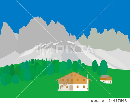 ガイスラ―アルム　geisleralm　ドロミーティ　dolomiti　イタリア　italia　夏 94457648