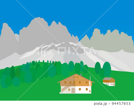 ガイスラ―アルム　geisleralm　ドロミーティ　dolomiti　イタリア　italia　夏 94457653