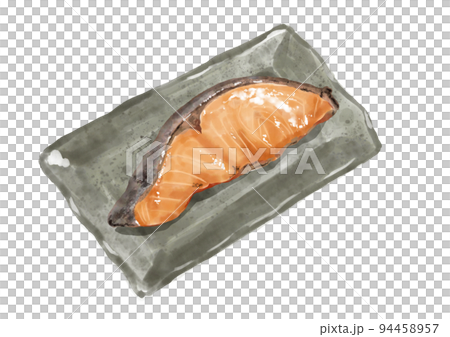 手繪烤三文魚01_2 手繪烤三文魚01_2 94458957