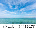 沖縄県宮古島伊良部島の佐和田の浜の満潮風景 94459175