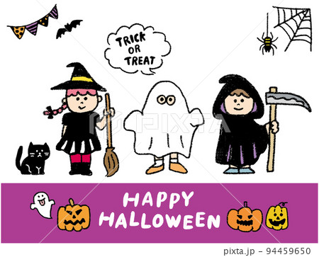 ハロウィン_仮装した子供たち ハロウィン_仮装した子供たち 94459650