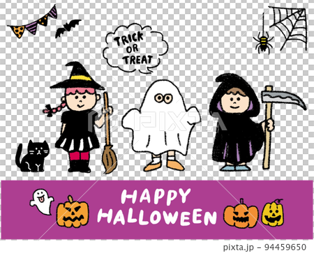 ハロウィン_仮装した子供たち ハロウィン_仮装した子供たち 94459650