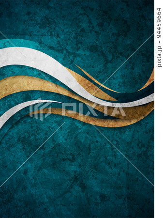Dark blue and brown abstract grunge corporate wavy background 94459664