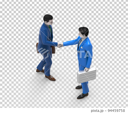 握手するCGの人間 握手するCGの人間 94459758