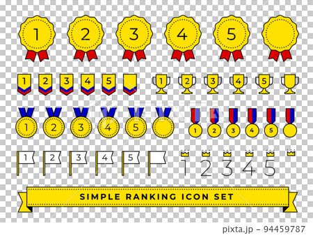 シンプルランキングアイコンセット 94459787