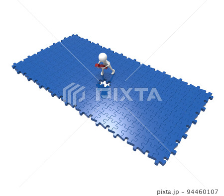 ジグソーパネルをはめる人 94460107