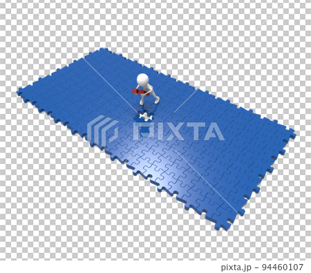ジグソーパネルをはめる人 94460107