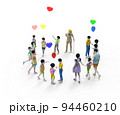 輪になる子供たちと人々 94460210