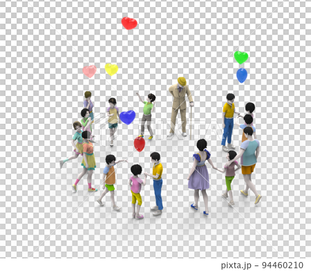 children and people in a circle 94460210
