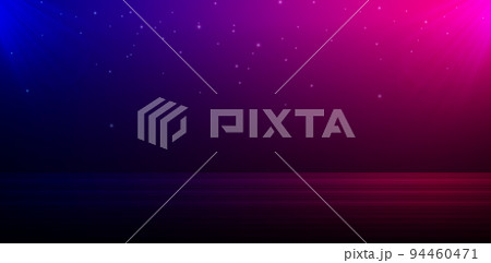 illustration background with glittering stars neon 90s colorful for signs corporate, advertisement business agency, ads campaign marketing, motion video animation backdrops, landing pages, header webs 94460471