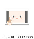 人差し指を立てる擬人化タブレット 94461335
