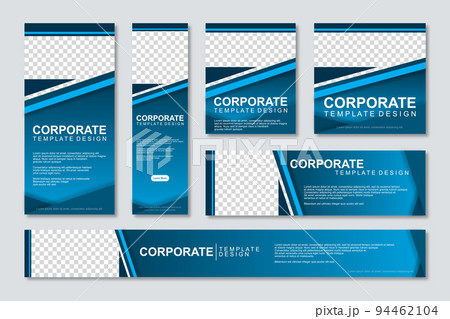 Set of modern web banners template design with a place for photos 94462104