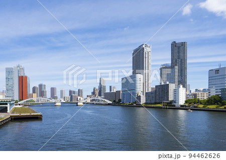 【都市風景】隅田川と勝鬨橋 【都市風景】隅田川と勝鬨橋 94462626